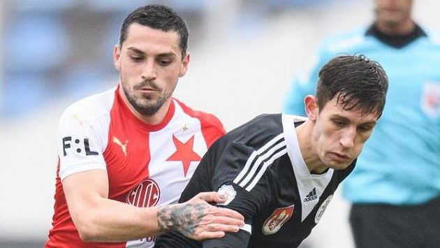 Nicolae Stanciu ze Slavie a Lukáš Havel z Českých Budějovic. Nicolae Stanciu ze Slavie a Lukáš Havel z Českých Budějovic.