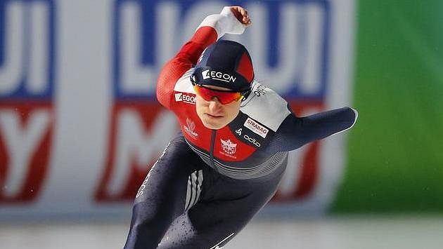 Martina Sáblíková při MS ve víceboji v Amsterdamu. Martina Sáblíková při MS ve víceboji v Amsterdamu.