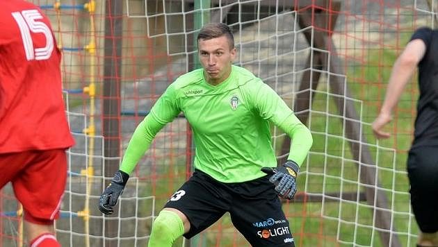 Gólman Lukáš Soukup na archivním snímku Gólman Lukáš Soukup na archivním snímku