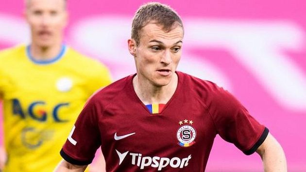 Matěj Polidar ze Sparty Praha během utkání s Teplicemi. Matěj Polidar ze Sparty Praha během utkání s Teplicemi.