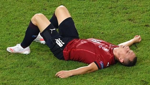 Jan Bořil po utkání s Dánskem. Jan Bořil po utkání s Dánskem.