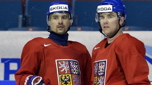 Útočník Tomáš Plekanec (vlevo) a obránce Marek Židlický. Útočník Tomáš Plekanec (vlevo) a obránce Marek Židlický.