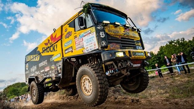 Martin Macík z týmu Big Shock Racing na trati Baja Poland. Martin Macík z týmu Big Shock Racing na trati Baja Poland.