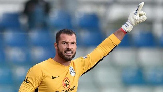 Brankář Slovácka Michal Daněk. Brankář Slovácka Michal Daněk.