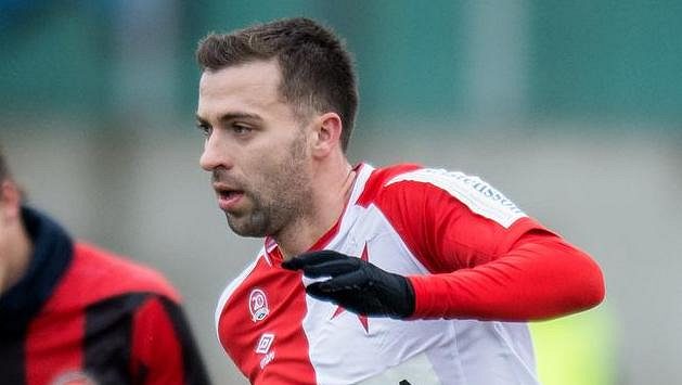 Zimní posila Slavie záložník Josef Hušbauer. Zimní posila Slavie záložník Josef Hušbauer.