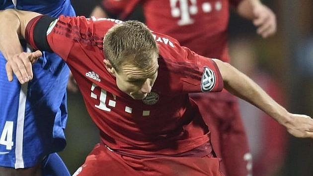 Fotbalista Bayernu Holger Badstuber. Fotbalista Bayernu Holger Badstuber.
