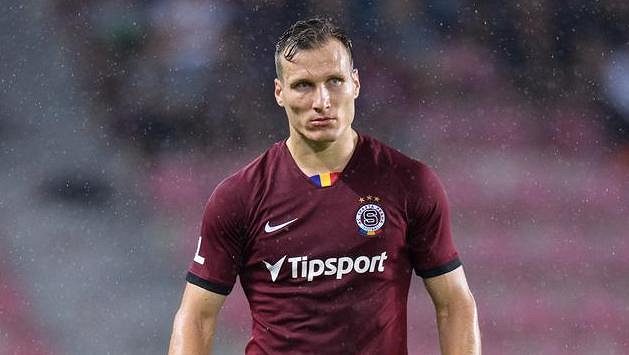 Lukáš Štetina ze Sparty během utkání s Olomoucí. Lukáš Štetina ze Sparty během utkání s Olomoucí.