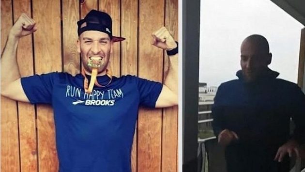Elisha Nochomovitz z Francie uběhl maraton na balkoně! Elisha Nochomovitz z Francie uběhl maraton na balkoně!