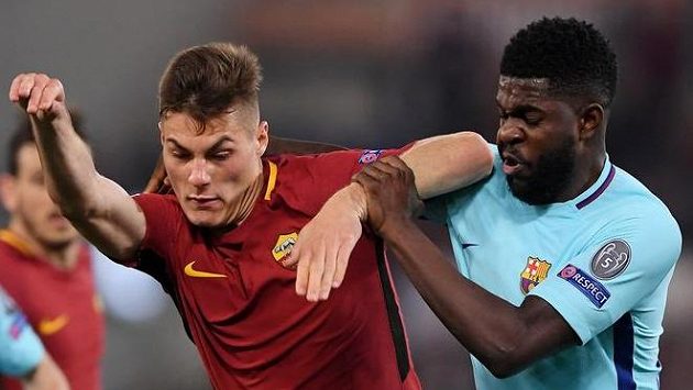 Přes Barcelonu se Samuelem Umtitim se Patrik Schick (vlevo) a jeho AS Řím senzačně přehoupli do semifinále Ligy mistrů. A teď do finále...? Přes Barcelonu se Samuelem Umtitim se Patrik Schick (vlevo) a jeho AS Řím senzačně přehoupli do semifinále Ligy mistrů. A teď do finále...?