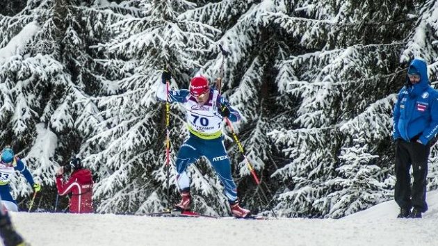 Ondřej Hošek při IBU Cupu v Obertilliachu. Ondřej Hošek při IBU Cupu v Obertilliachu.