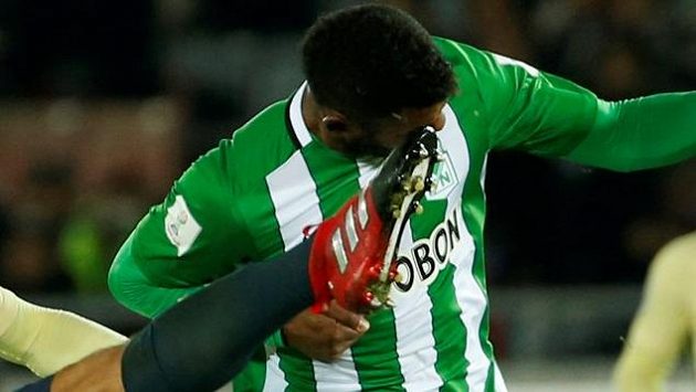Miguel Borja (vpravo) z týmu Atlético Nacional. Miguel Borja (vpravo) z týmu Atlético Nacional.
