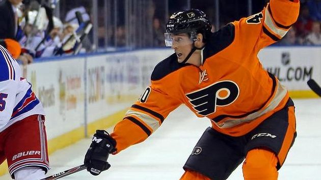 Útočník Philadelphie Vincent Lecavalier. Útočník Philadelphie Vincent Lecavalier.