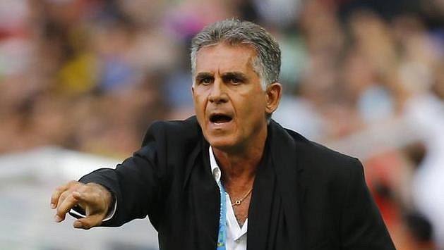 Kouč Íránu Carlos Queiroz při utkání s Nigérií. Kouč Íránu Carlos Queiroz při utkání s Nigérií.