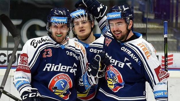 Zleva Peter Trška, Ondřej Roman, David Květoň a Roman Szturc z Vítkovic se radují z druhého gólu proti Spartě. Zleva Peter Trška, Ondřej Roman, David Květoň a Roman Szturc z Vítkovic se radují z druhého gólu proti Spartě.