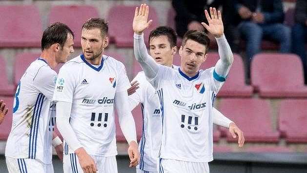 Fotbalisté Baníku Ostrava se radují. Fotbalisté Baníku Ostrava se radují.