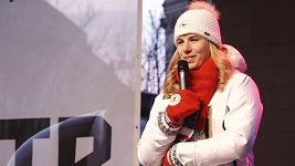 Ester Ledecká na Staromáku Ester Ledecká na Staromáku