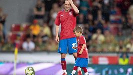 Tomáš Rosický se synem Tomáš Rosický se synem
