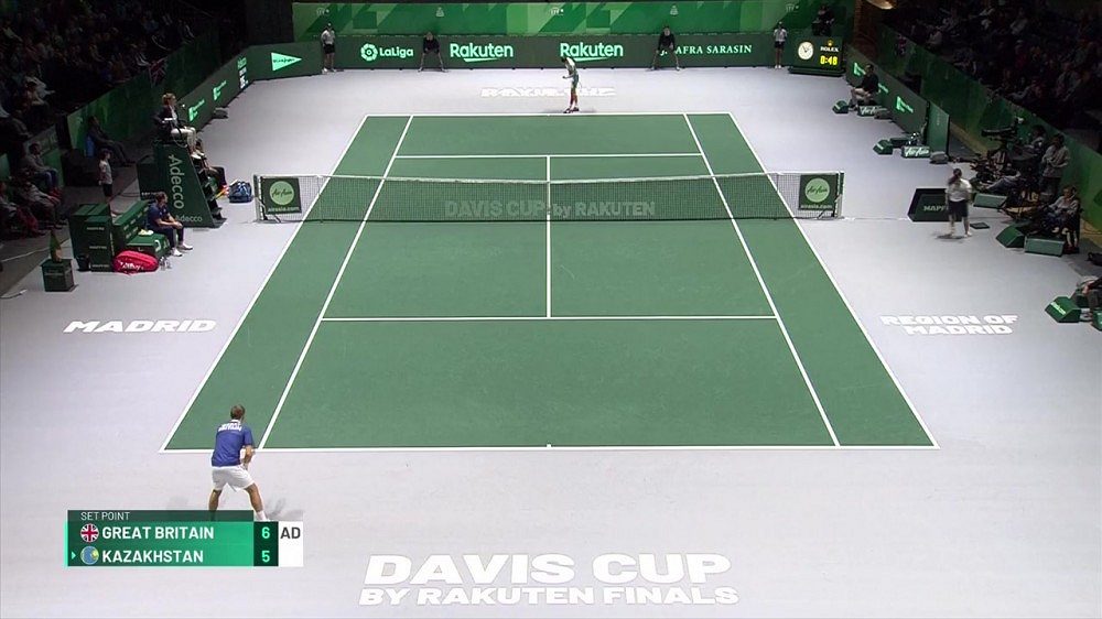 KazaÅ¡skÃ½ tenista Bublik pÅ™i Davis Cupu rozmlÃ¡til raketu